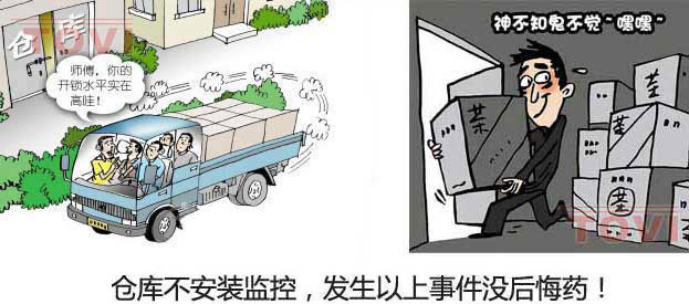 店面倉庫監控記錄小偷作案過程